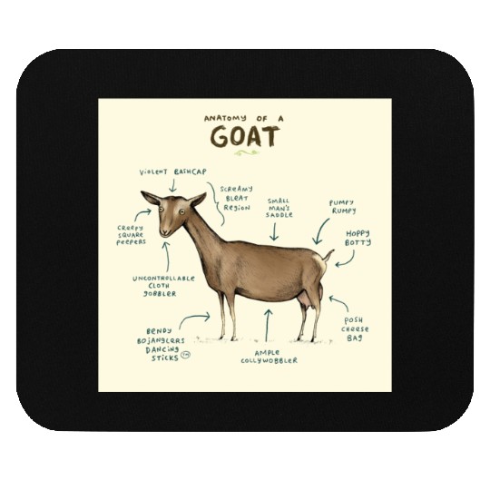 anatomy of a goat greeting card Mouse Pads