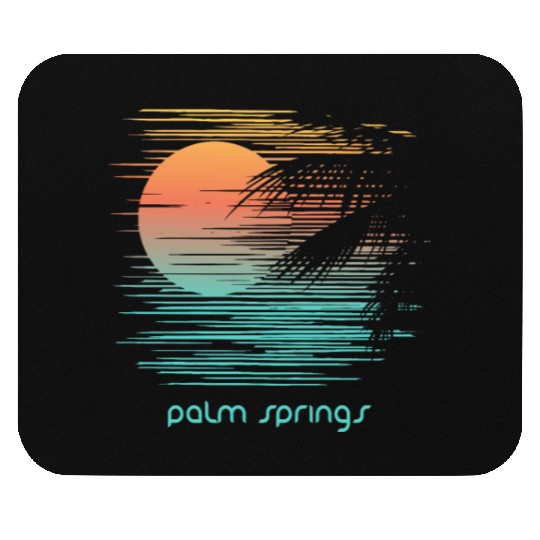 Artistic Palm Springs California Palm Tree Mouse Pads