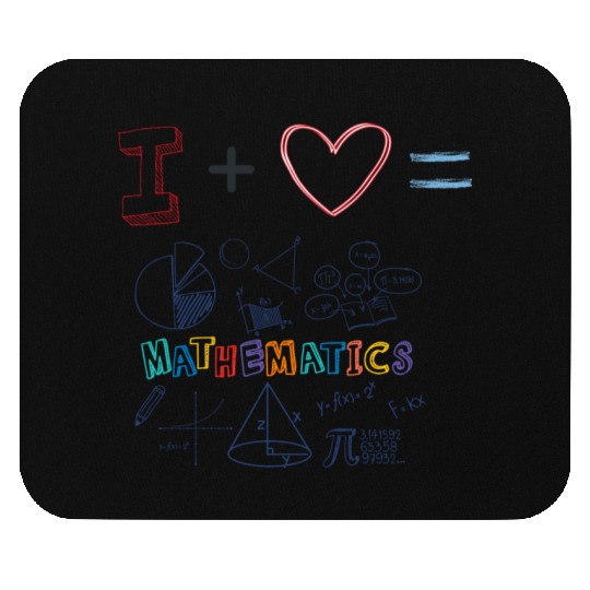 i love math Mouse Pads