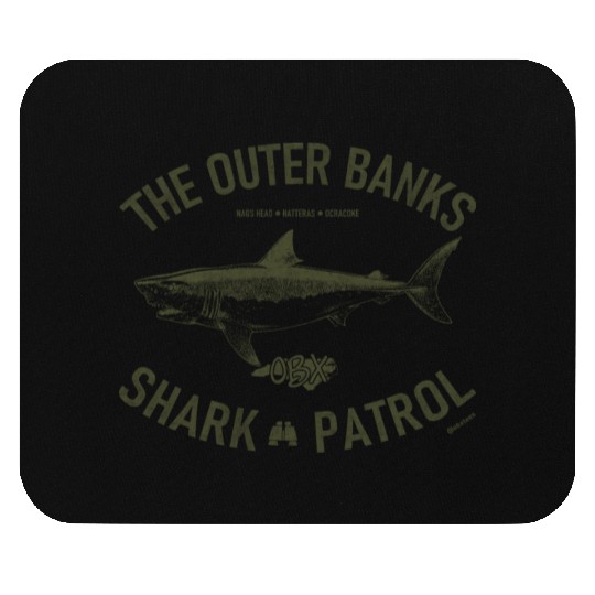 OBX Shark Patrol OBX Vintage Army Green Mouse Pads