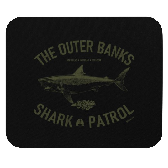 OBX Shark Patrol OBX Vintage Army Green Mouse Pads