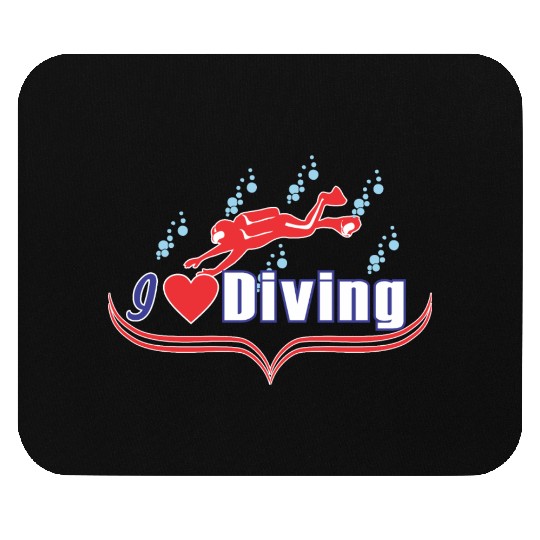 i love diving best design Mouse Pads