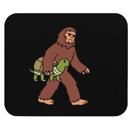 Bigfoot Sasquatch Walking Tortoise Mouse Pads