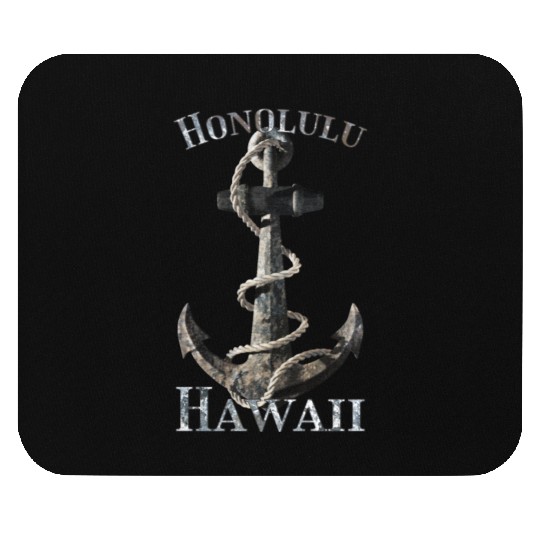Honolulu Hawaii Nautical Anchor Sailing Mouse Pads