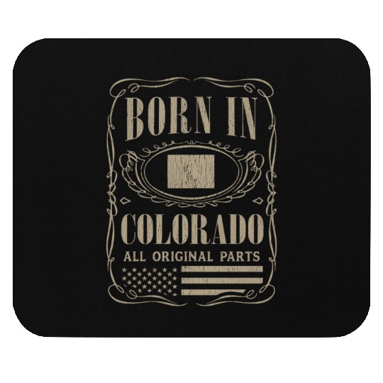 Vintage America US States Born Colorado Mouse Pads