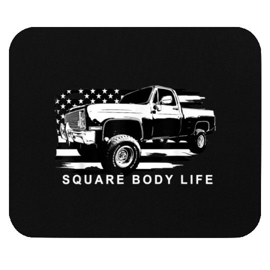 Squarebody American Flag Square Body Truck Mouse Pads