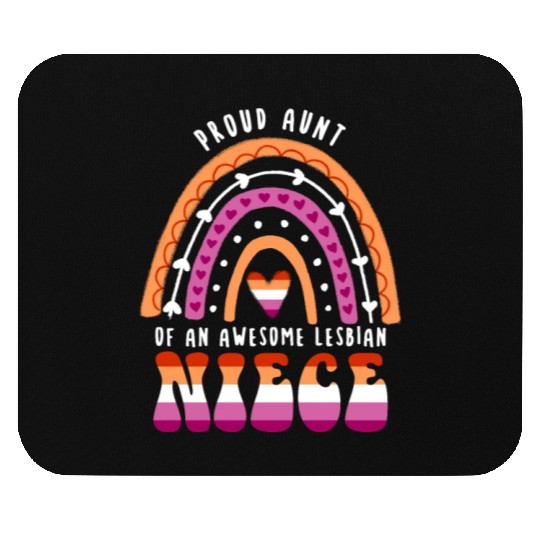 Proud Aunt Awesome Lesbian Niece Mouse Pads