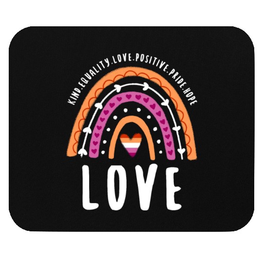 Love Lesbian Pride Rainbow Mouse Pads