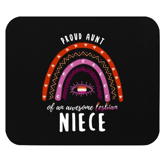 Rainbow Aunt Lesbian Niece Mouse Pads