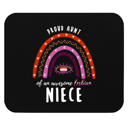 Rainbow Aunt Lesbian Niece Mouse Pads