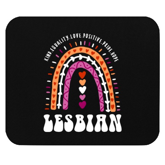 Lesbian Pride Boho Rainbow Mouse Pads