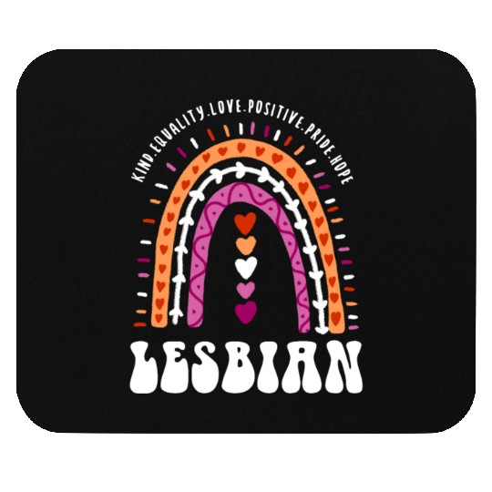 Lesbian Pride Boho Rainbow Mouse Pads
