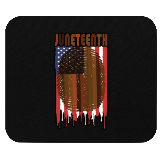 Juneteenth US Flag African American Graphic Mouse Pads