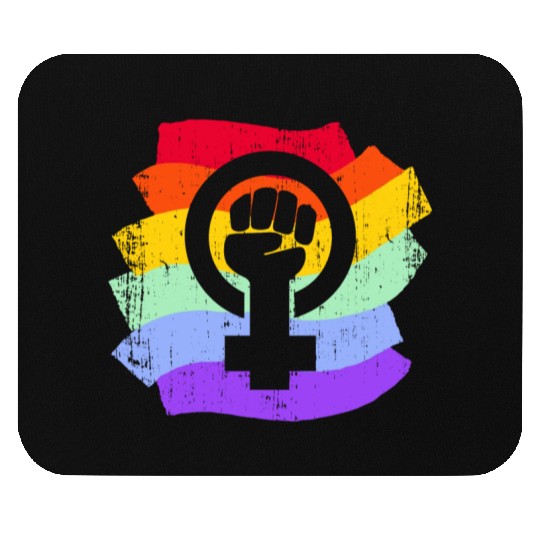 LGBT LGBTQ Rainbow Flag Women Mouse Pads