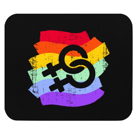 LGBT LGBTQ Rainbow Flag Women Mouse Pads