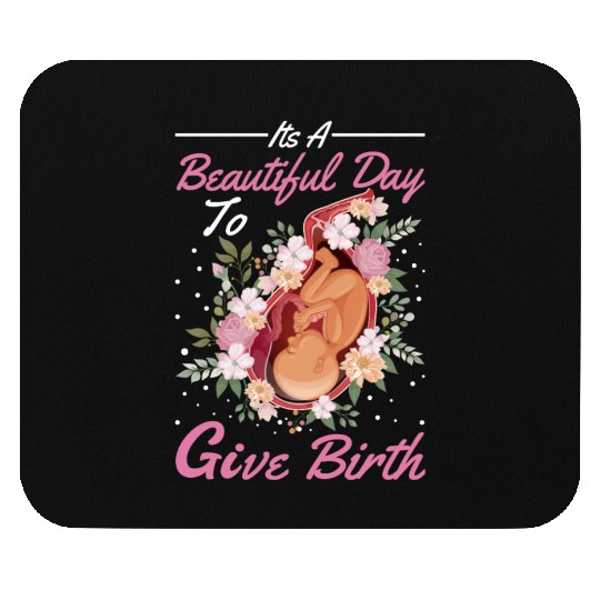 Midwife Cute Flowers Baby Catcher Doula Mouse Pads