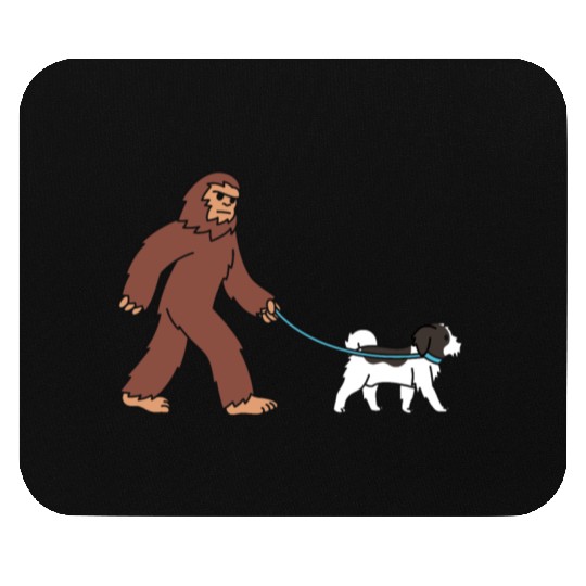 Bigfoot Sasquatch Walking Havanese Mouse Pads