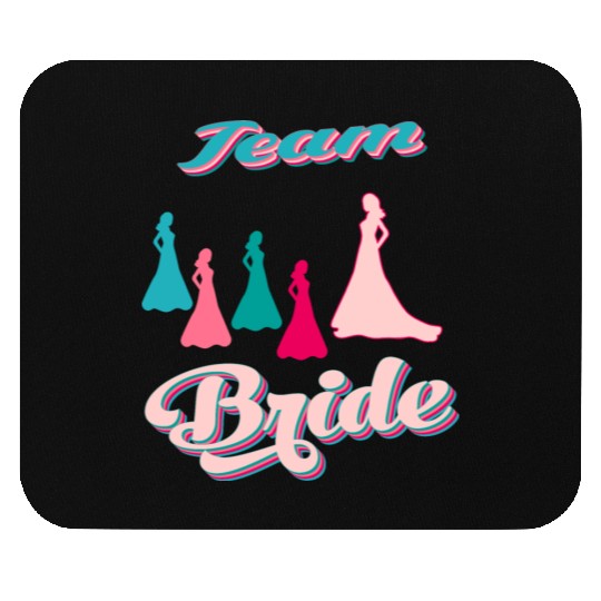 team bride silhouettes bachelorette party Mouse Pads