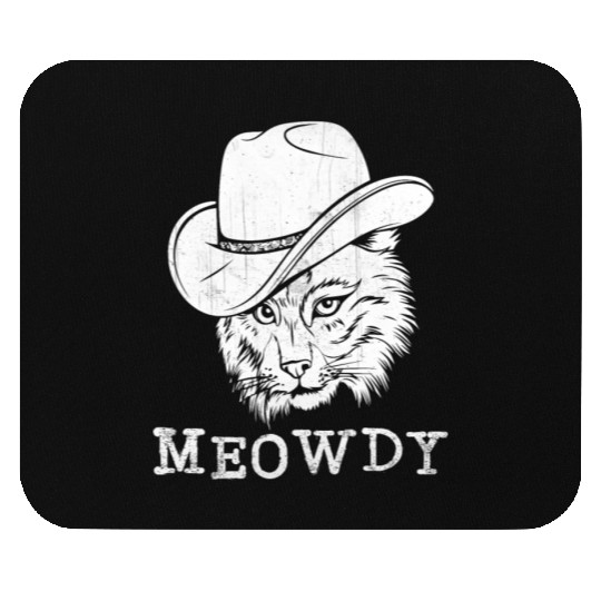 Meowdy Western Country Music Cowboy Cowgirl Mouse Pads