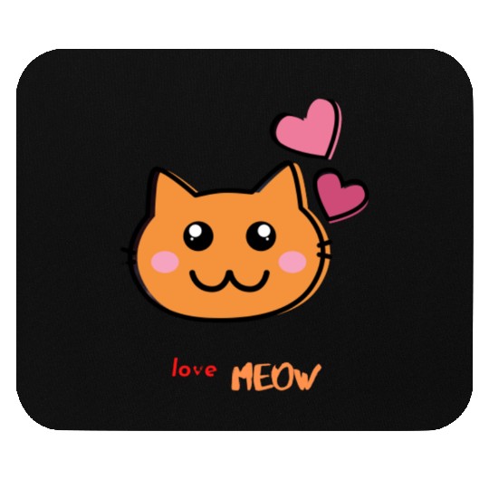 i love meow Mouse Pads