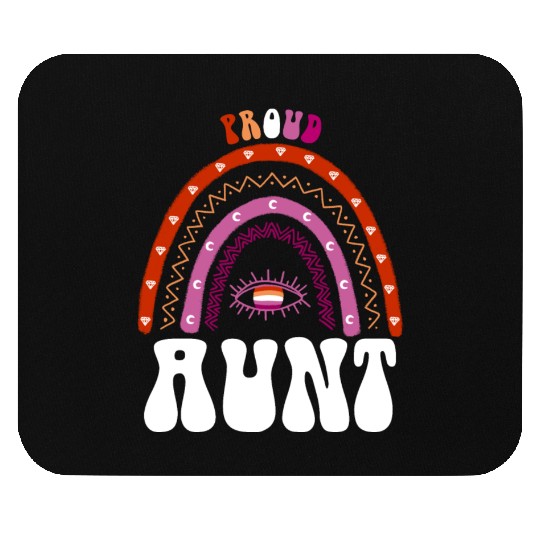 Lesbian Rainbow Proud Aunt Lesbian Mouse Pads