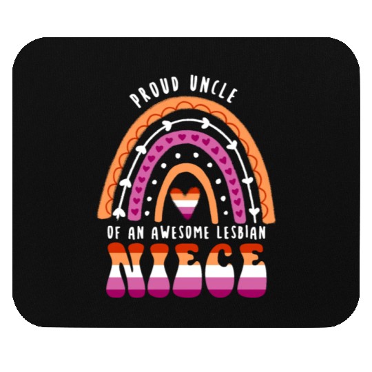 Proud Uncle Awesome Lesbian Niece Mouse Pads