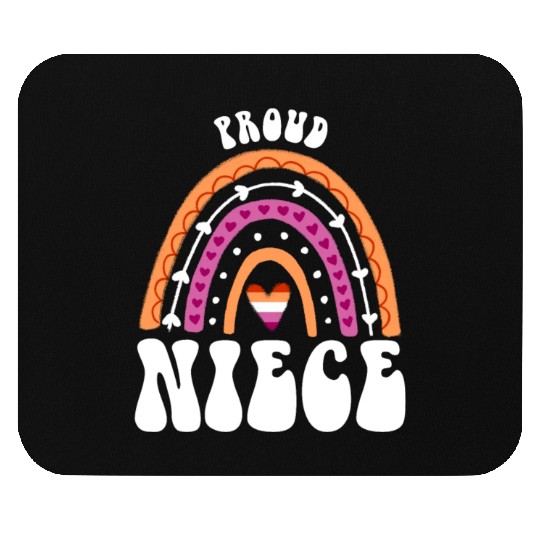 Proud Niece Lesbian Pride Rainbow Mouse Pads