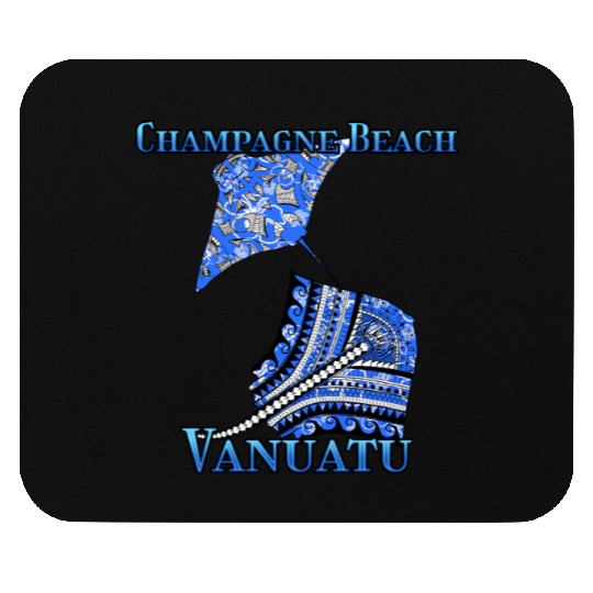 Champagne Beach Vacation Tribal Stingrays Mouse Pads