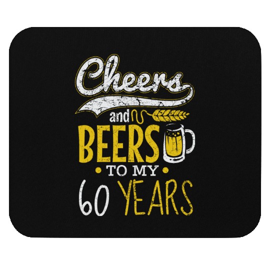 Cheers and Beers 60th Birthday Gift Idea Mouse Pads