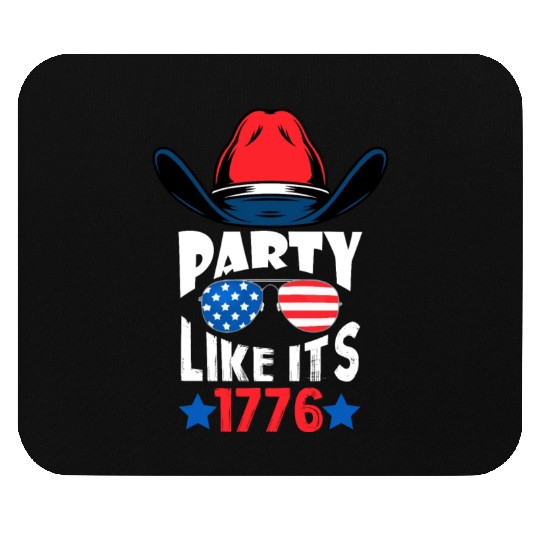 Happy 4th July 1776 Mouse Pads Men Women & Kids