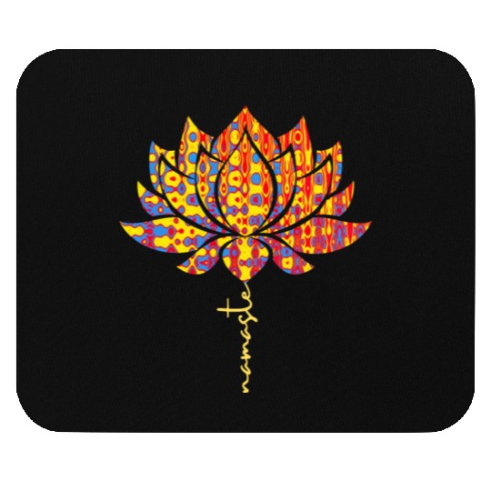 Watercolor Lotus Namaste Meditation Yoga Mouse Pads