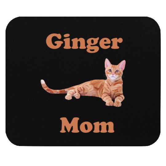 Ginger Cat Mom Mouse Pads