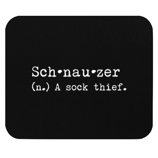 A Sock Thief Schnauzer Mouse Pads
