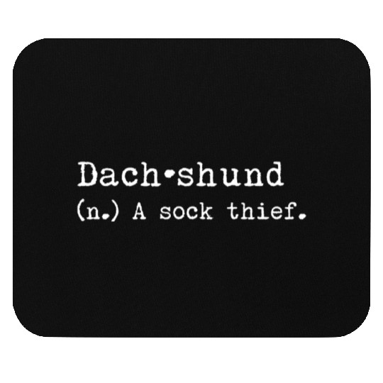 A Sock Thief Dachshund Mouse Pads