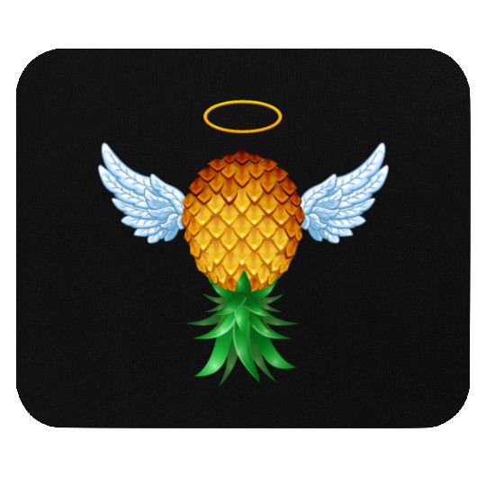 Cute Swinger Upside Down Pineapple Angel Wings Mouse Pads