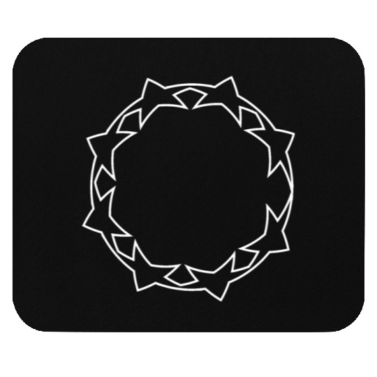 Cool Circle Of Stars White Mouse Pads