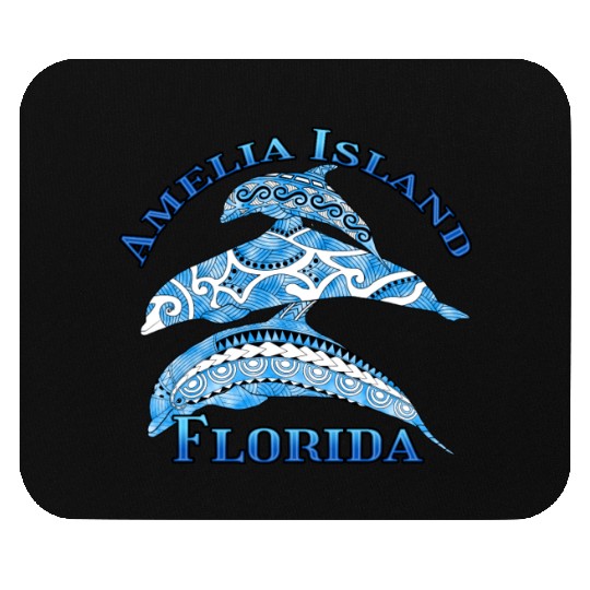 Amelia Island Florida Vacation Tribal Dolphins Mouse Pads