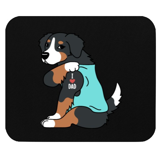 I Love Dad Bernese Mountain Dog Mouse Pads