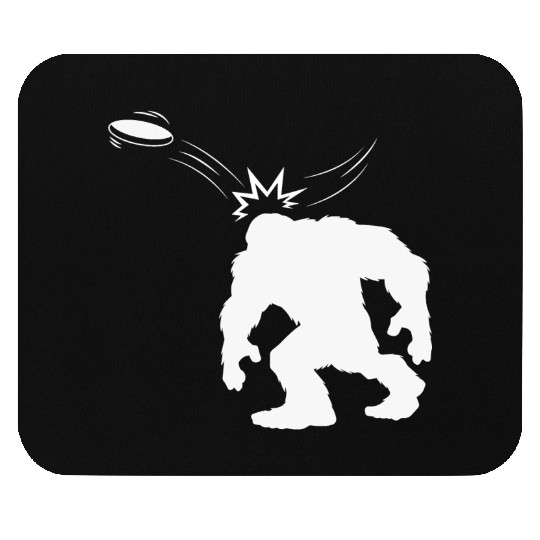 Bigfoot Hit By Disc Golf Frisbee Game Sports Lover Mouse Pads
