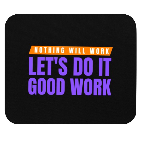Black and Yellow Simple Quotes Let's Do It Mouse Pads
