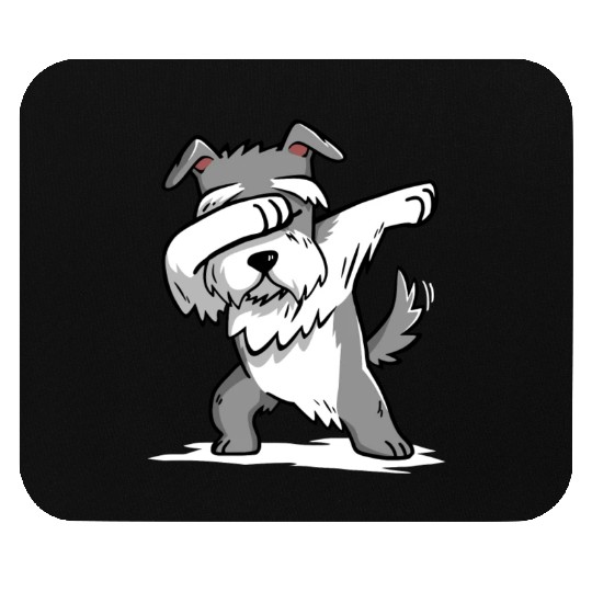 Funny Dabbing Schnauzer Dog Lover Mouse Pads