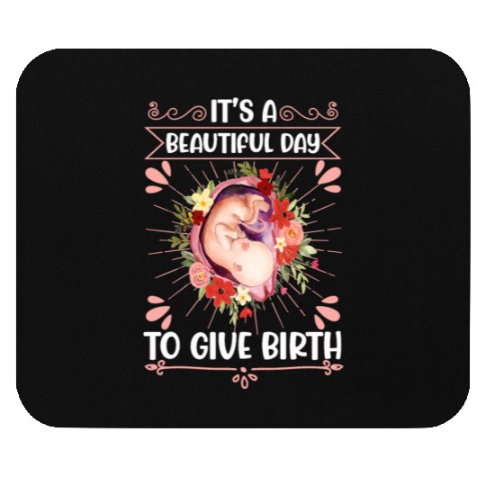 Midwife Flowers Baby Catcher Doula Mouse Pads