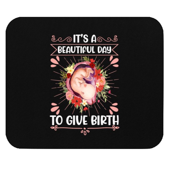 Midwife Flowers Baby Catcher Doula Mouse Pads