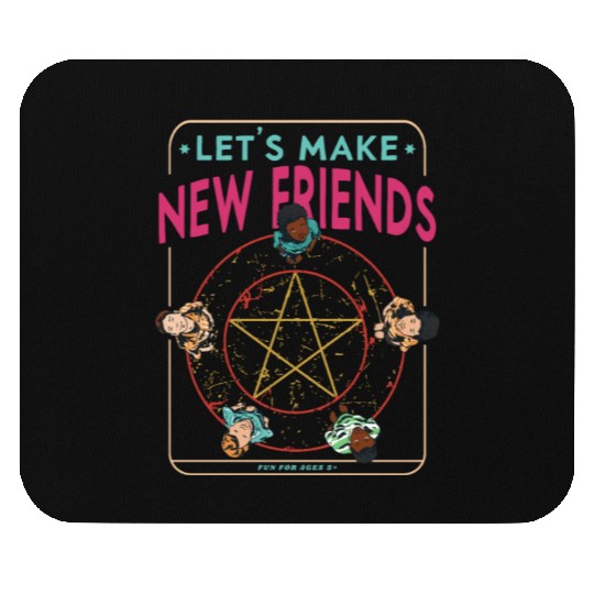 Let's Make New Friends, Retro Occult Wiccan Mouse Pads