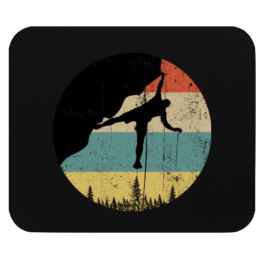 Rock climbing mountain climber Mouse Pads