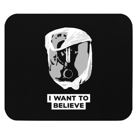 I Want To Believe 001 B-W Skull Mouse Pads