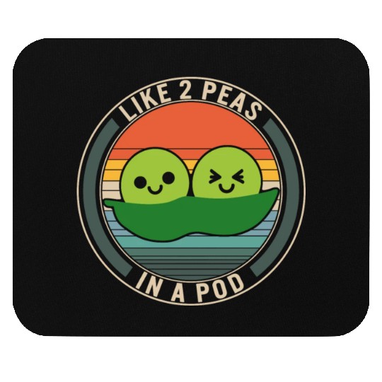 Peas Vegetable Mouse Pads, Like 2 Peas In Pod,