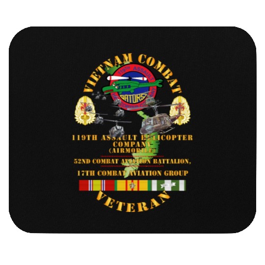 Army Vietnam Combat Vet 119th AHC 52nd CAB 17th Co Mouse Pads