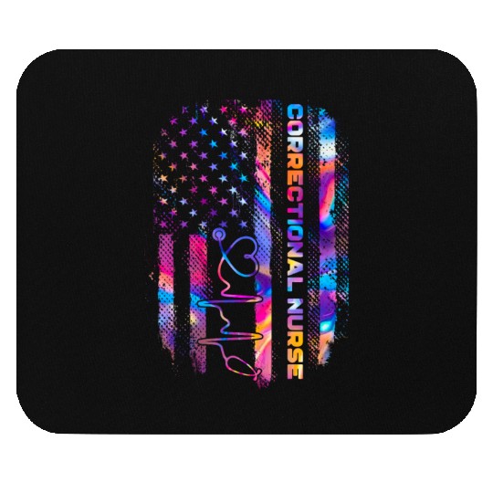 correctional nurse - US flag Mouse Pads