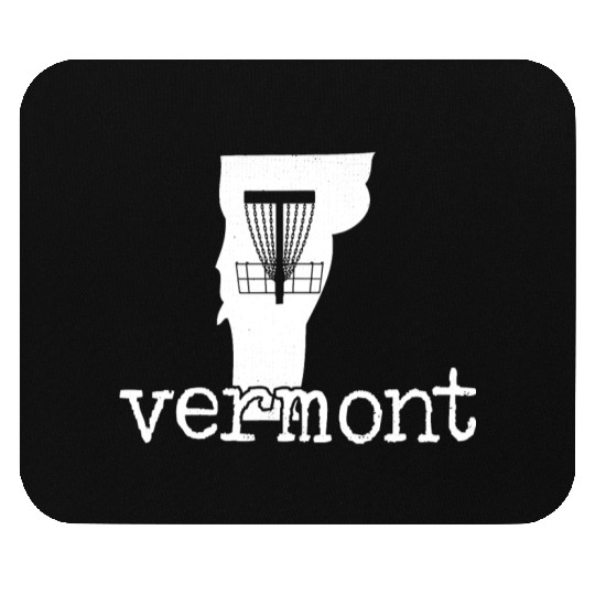 State of Vermont Disc Golf Golfer Golfing Basket Mouse Pads